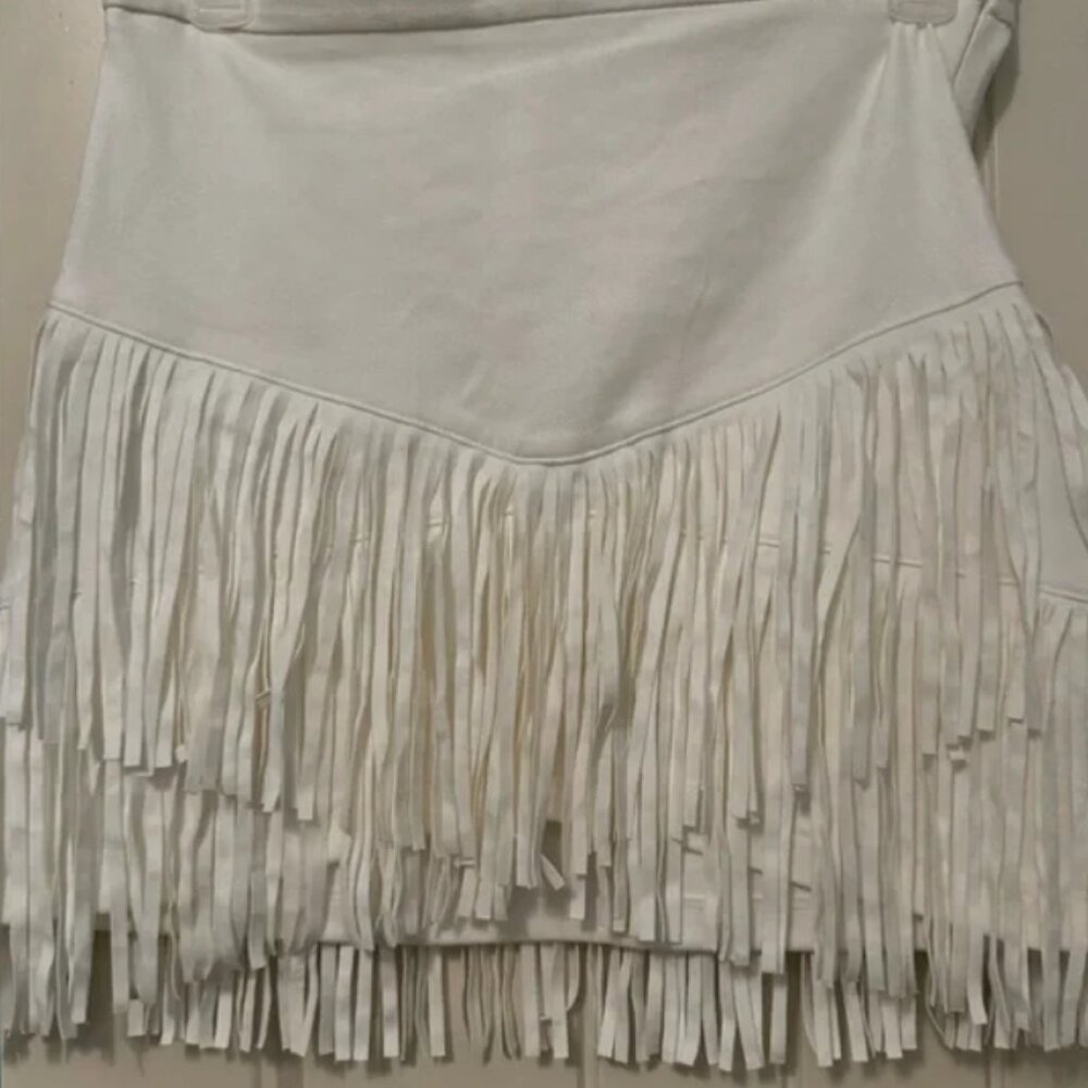 Alter’D State white fringe skirt. Size medium
